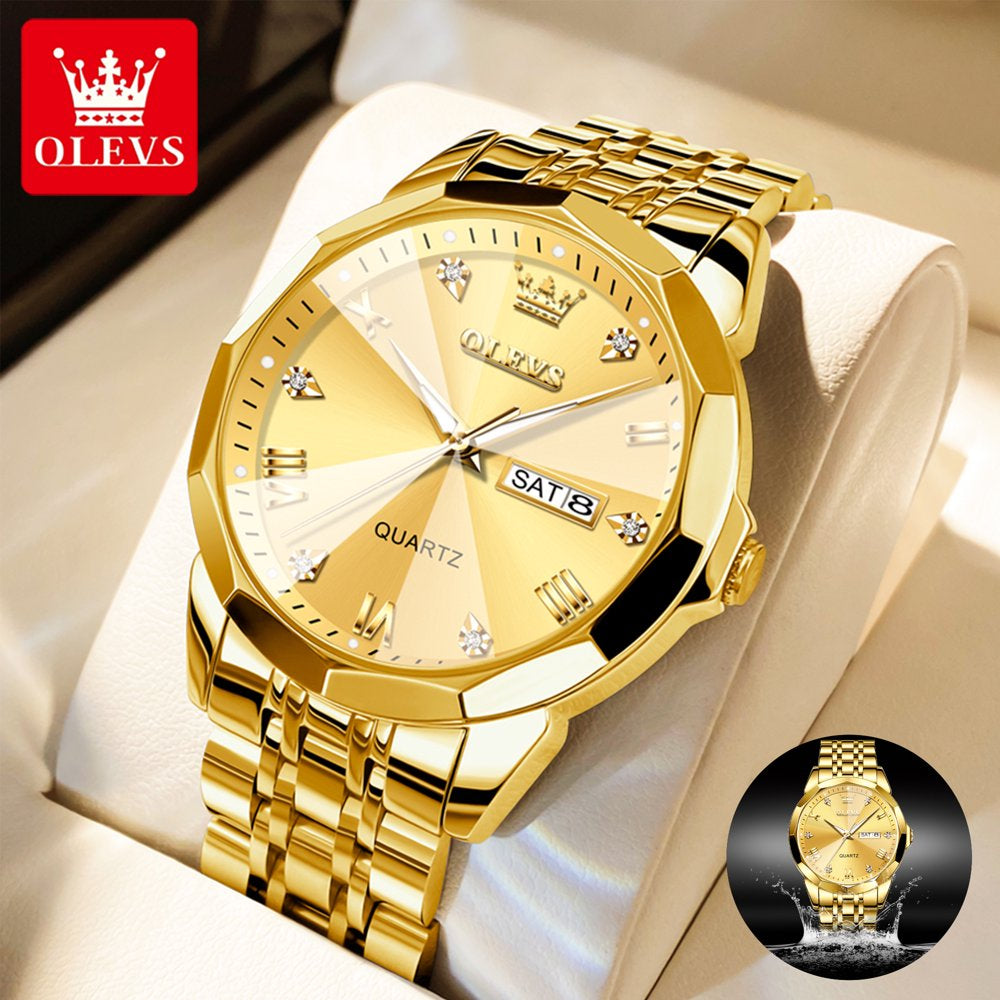 Mens Yellow Gold Diamond Watches