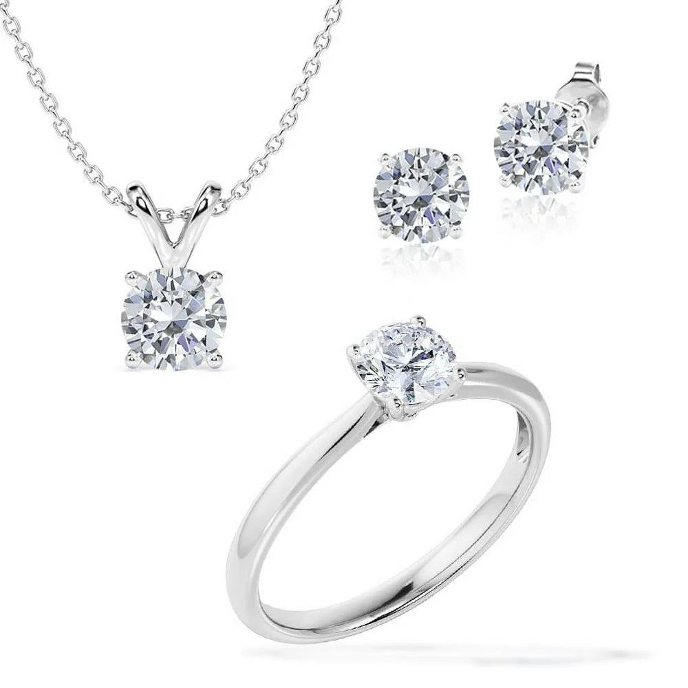 3 Carat Best Moissanite Jewelry Set