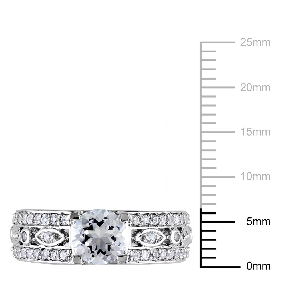 Women'S 1-7/8 Carat T.G.W. Created White Sapphire Filigree Engagement Ring in Sterling Silver